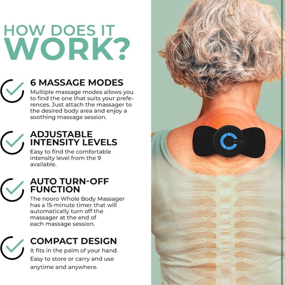 Nooro Portable Whole Body Massager - Deep Tissue Therapy TENZ unit - Picture 6 of 8